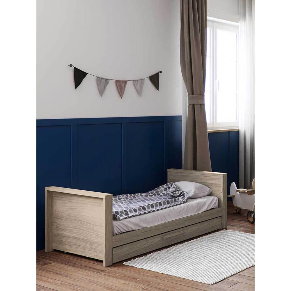 Little Acorns Ellesmere Cot Bed with Drawer | Grey Ash - Image 2