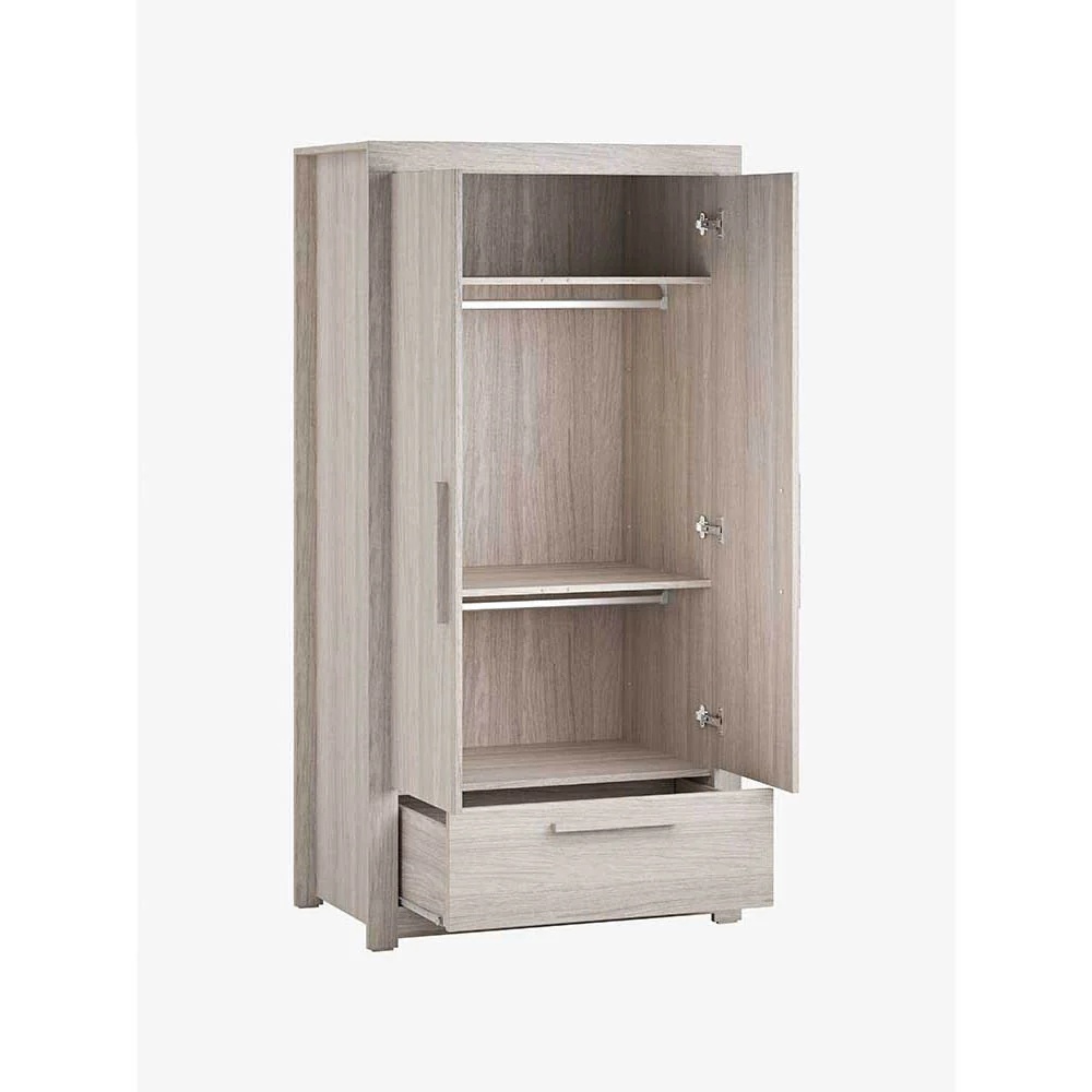 Little Acorns Ellesmere Two-Door Wardrobe | Grey Ash - Image 2