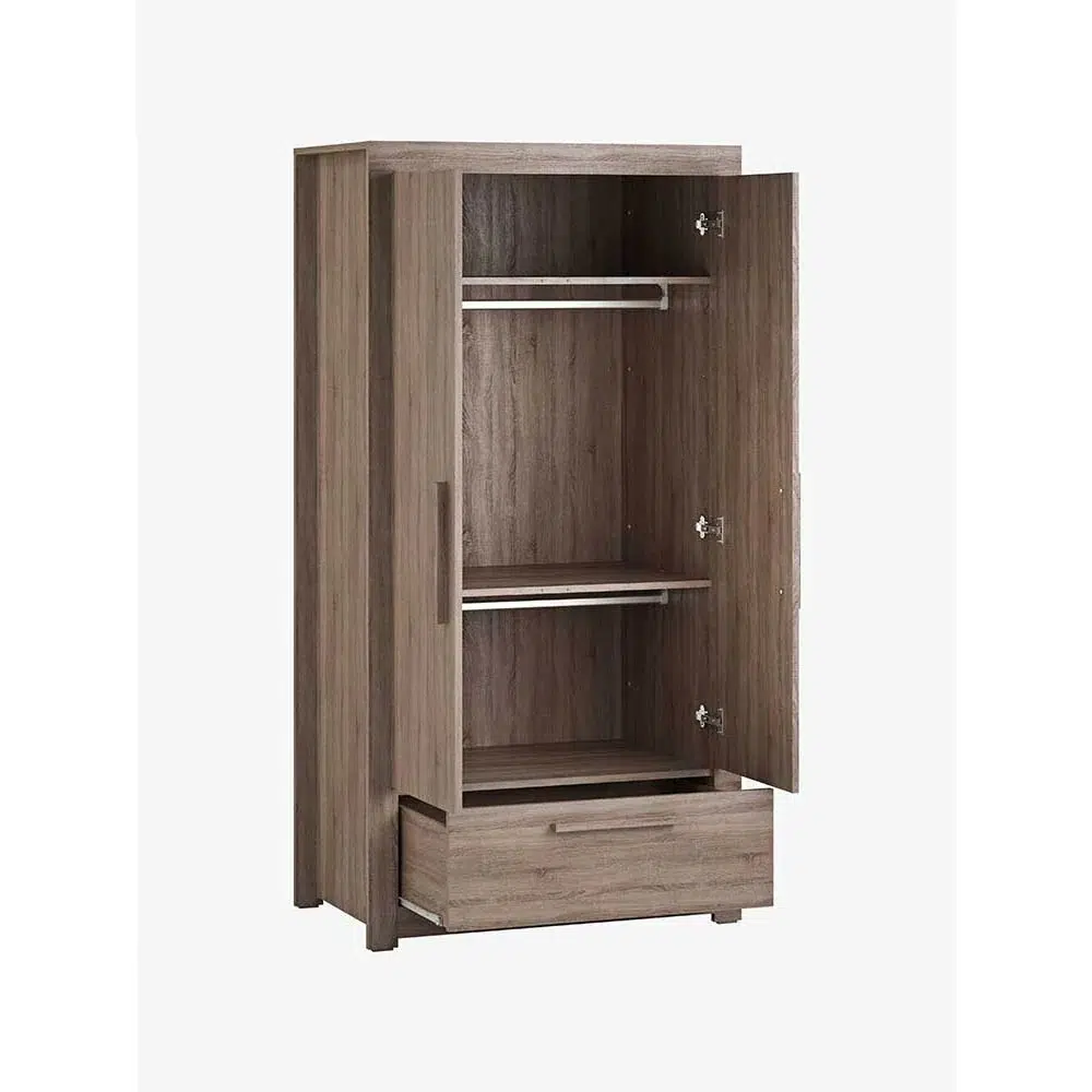 Little Acorns Ellesmere Two-Door Wardrobe | Truffle Oak - Image 2