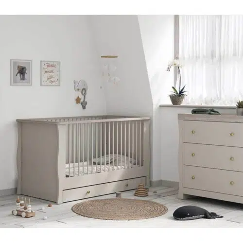 Little Acorns Celeste 2 Piece Room Set with Drawer – Cashmere/Grey Ash