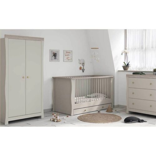 Little Acorns Celeste 3 Piece Room Set with Drawer - Cashmere/Grey Ash
