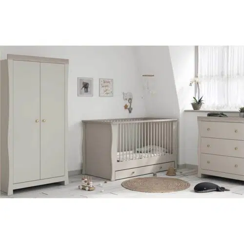 Little Acorns Celeste 3 Piece Room Set with Drawer - Cashmere/Grey Ash