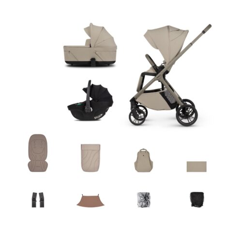 Venicci Tila Travel System with Tiago Car Seat - Latte