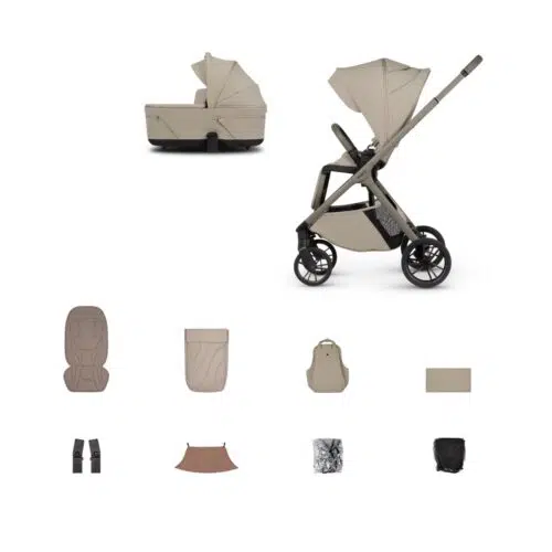 Venicci Tila Pushchair & Carrycot with Accessories - Latte