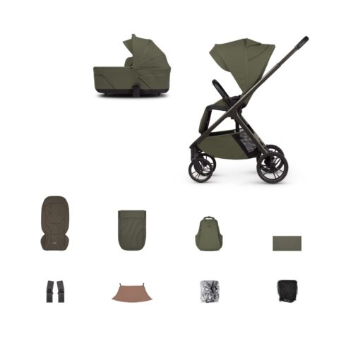 Venicci Tila Pushchair & Carrycot with Accessories - Olive