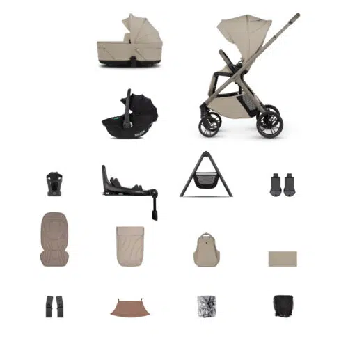 Venicci Tila 4 in 1 Plus Bundle (Including Carrycot Stand) | Latte