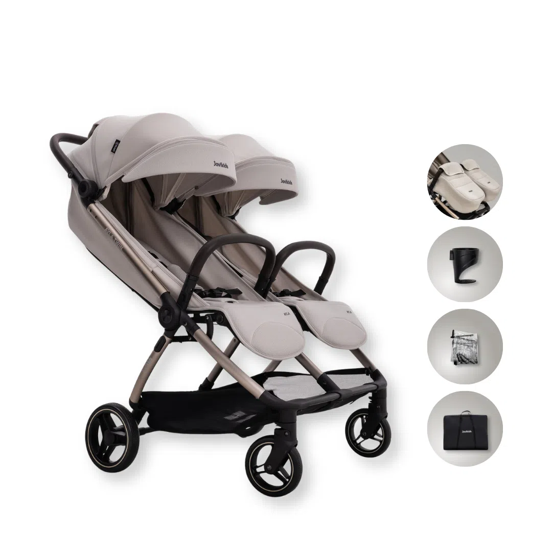 JoviKids Ayla Twin Pushchair - Dawn Beige
