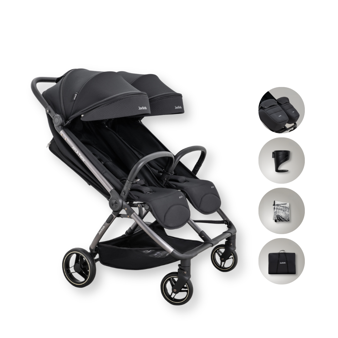 JoviKids Ayla Twin Pushchair - Urban Black