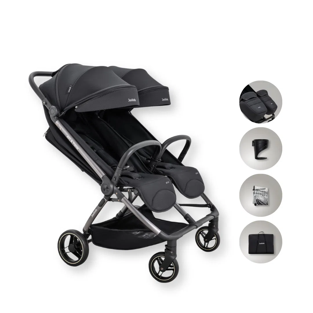 JoviKids Ayla Twin Pushchair - Urban Black