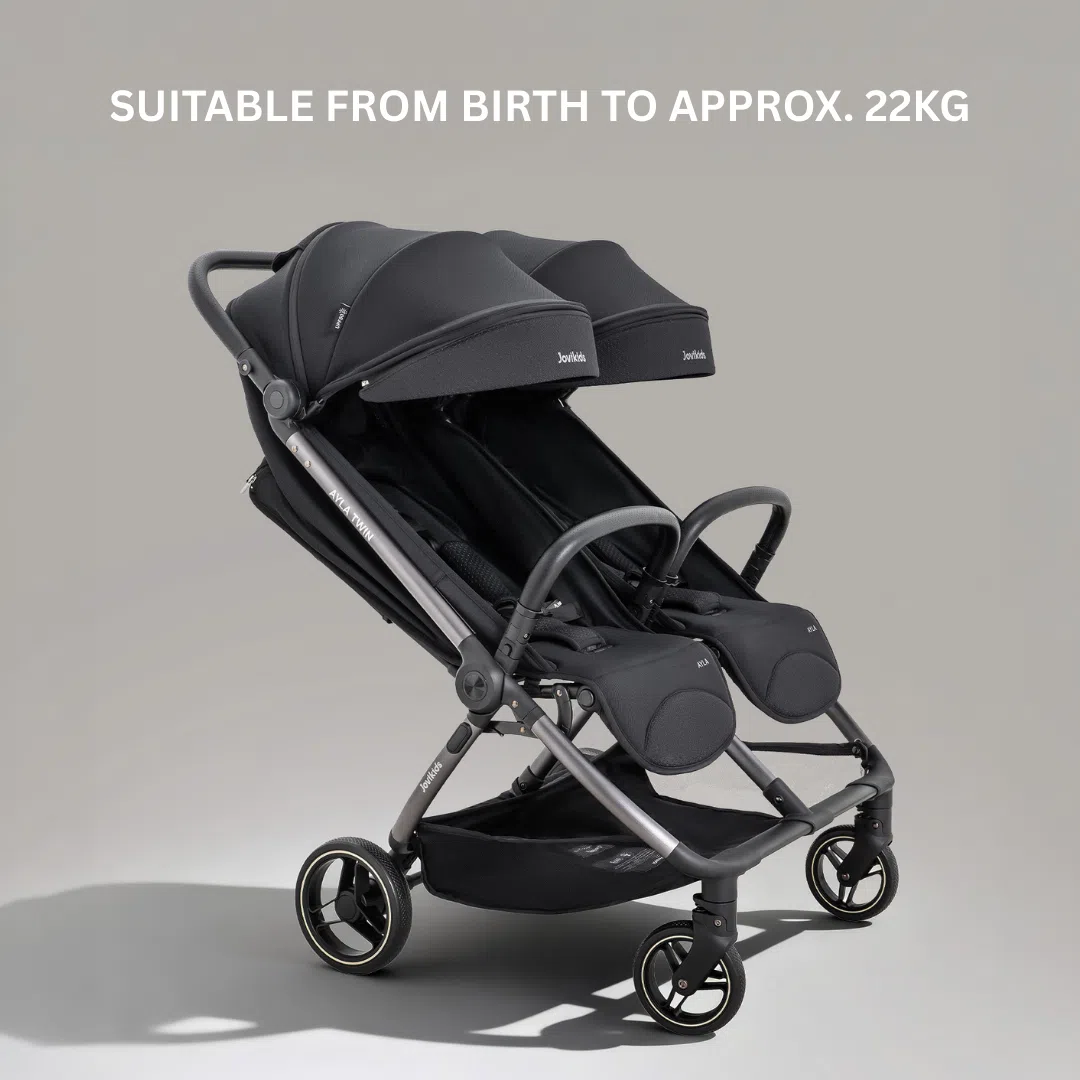 JoviKids Ayla Twin Pushchair - Urban Black - Image 11