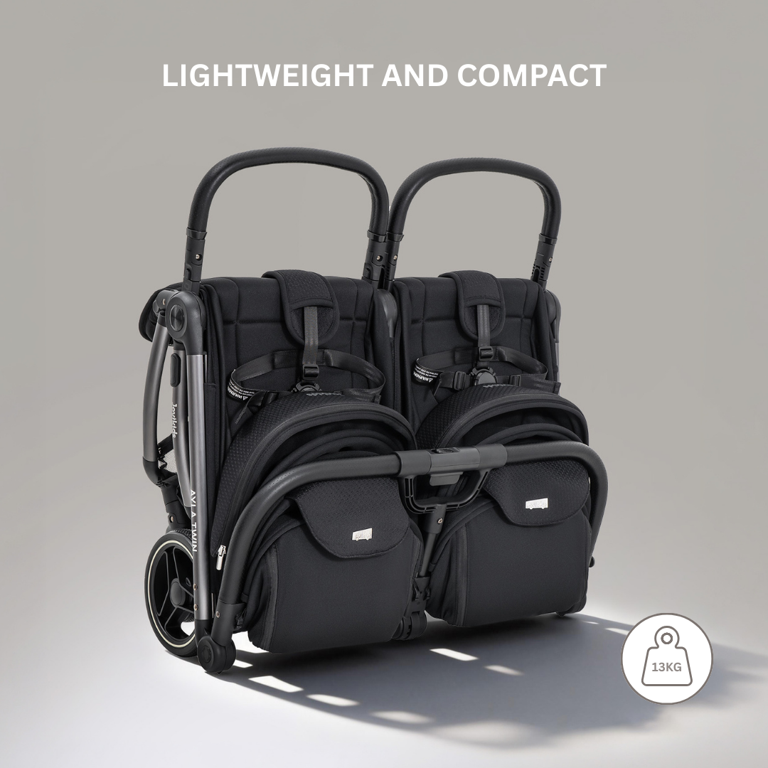 JoviKids Ayla Twin Pushchair - Urban Black - Image 9