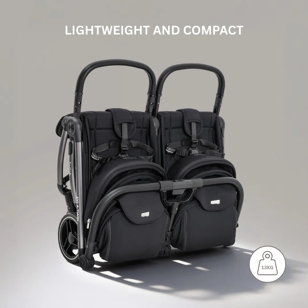 JoviKids Ayla Twin Pushchair - Urban Black - Image 9