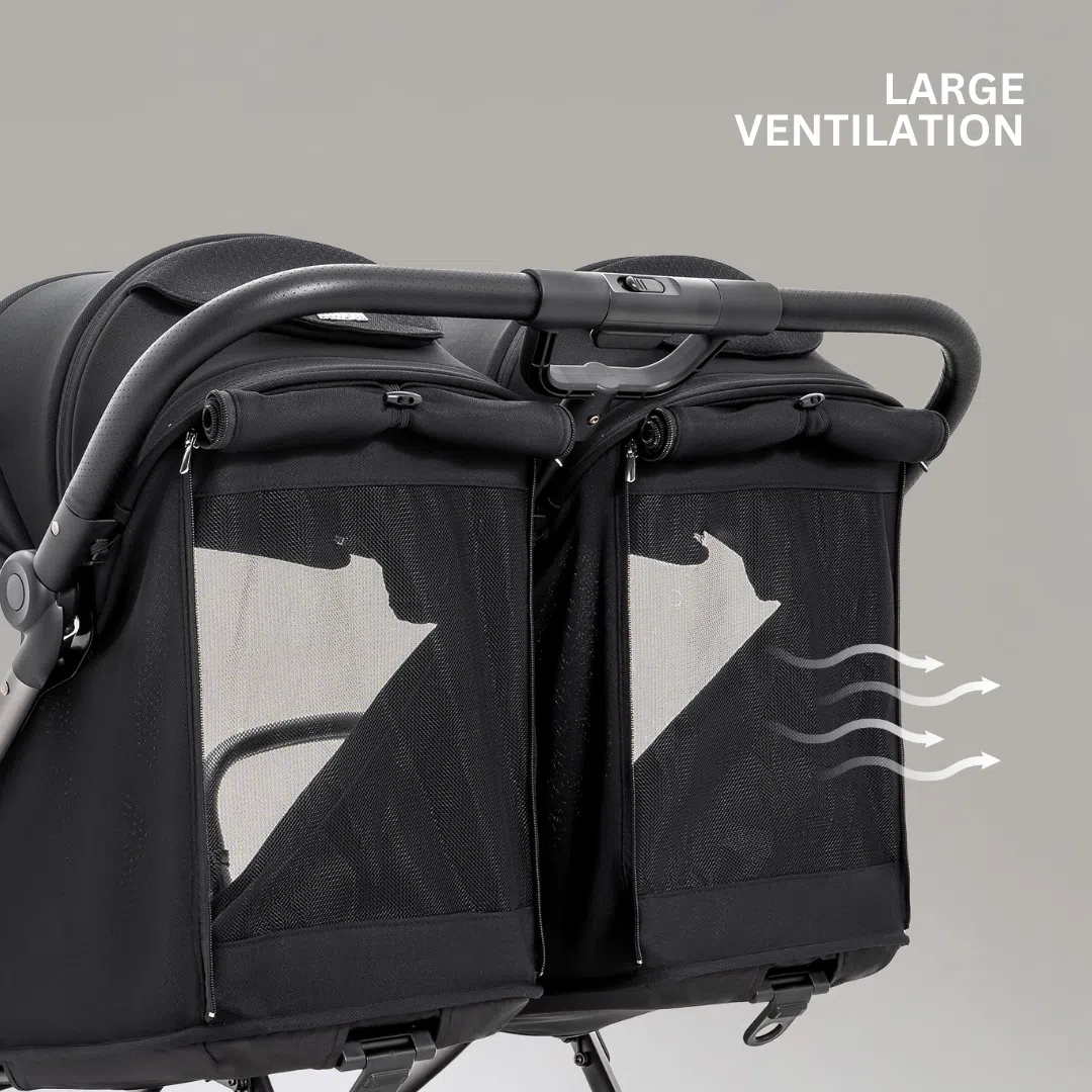 JoviKids Ayla Twin Pushchair - Urban Black - Image 21