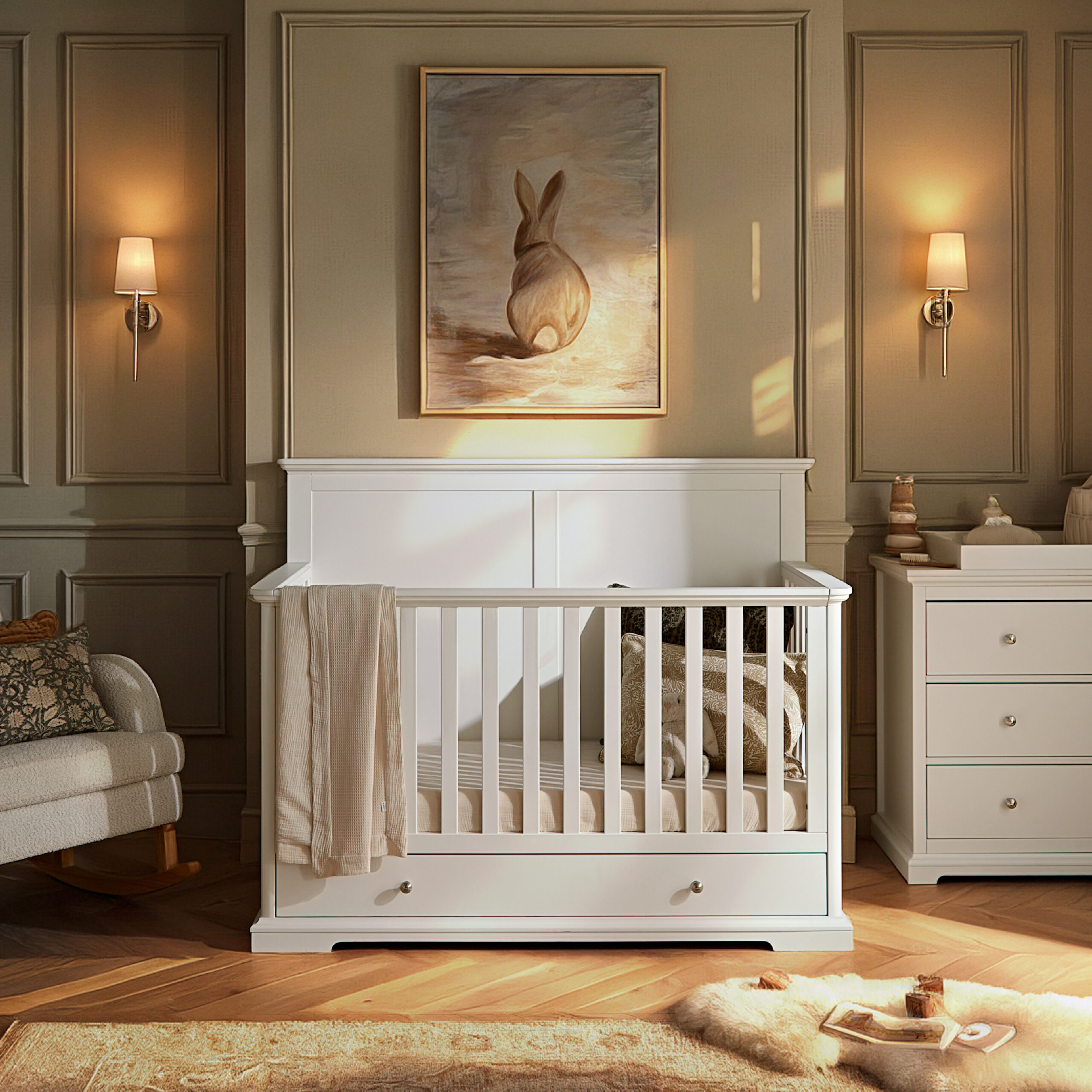 CuddleCo Beaumont Grand 2 Piece Nursery Furniture Set with Cot Bed and Dresser - Image 7