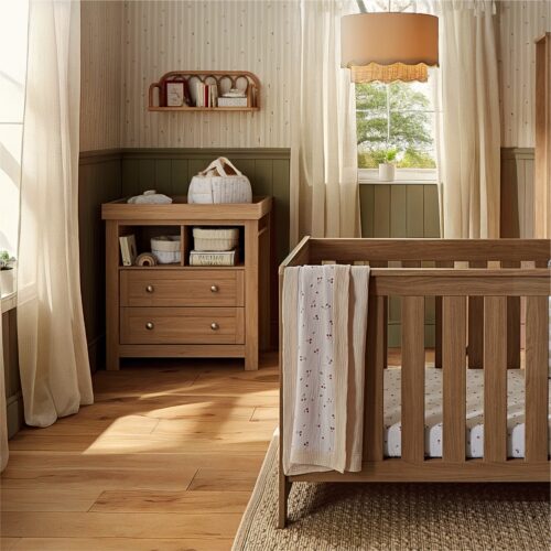 CuddleCo Burford 2 Piece Nursery Furniture Set – Oak