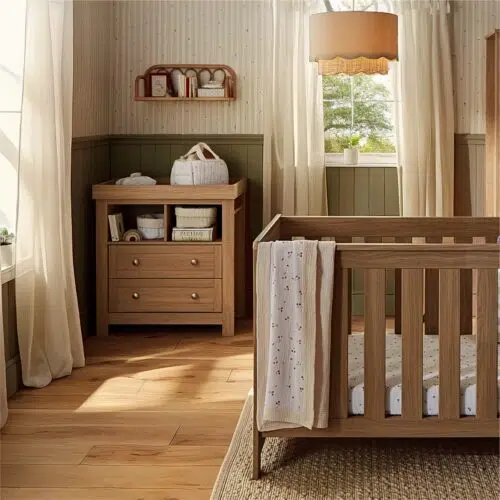 CuddleCo Burford 2 Piece Nursery Furniture Set – Oak