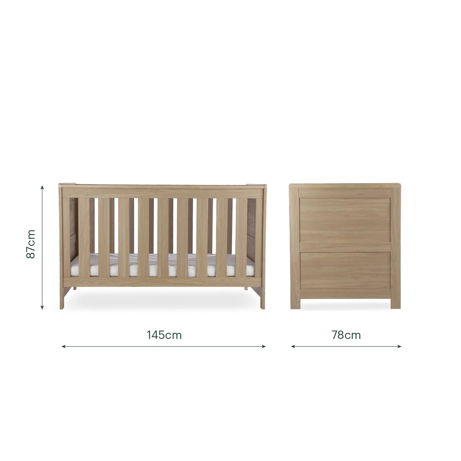 CuddleCo Burford Cot Bed - Oak - Image 6