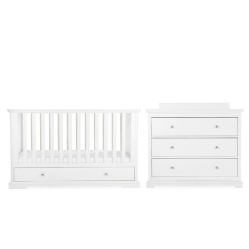CuddleCo Beaumont 2 Piece Nursery Furniture Set includes Cot Bed and Dresser
