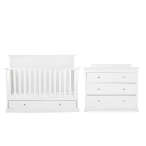 CuddleCo Beaumont Grand 2 Piece Nursery Furniture Set with Cot Bed and Dresser