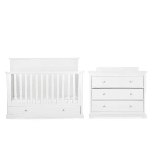 CuddleCo Beaumont Grand 2 Piece Nursery Furniture Set with Cot Bed and Dresser
