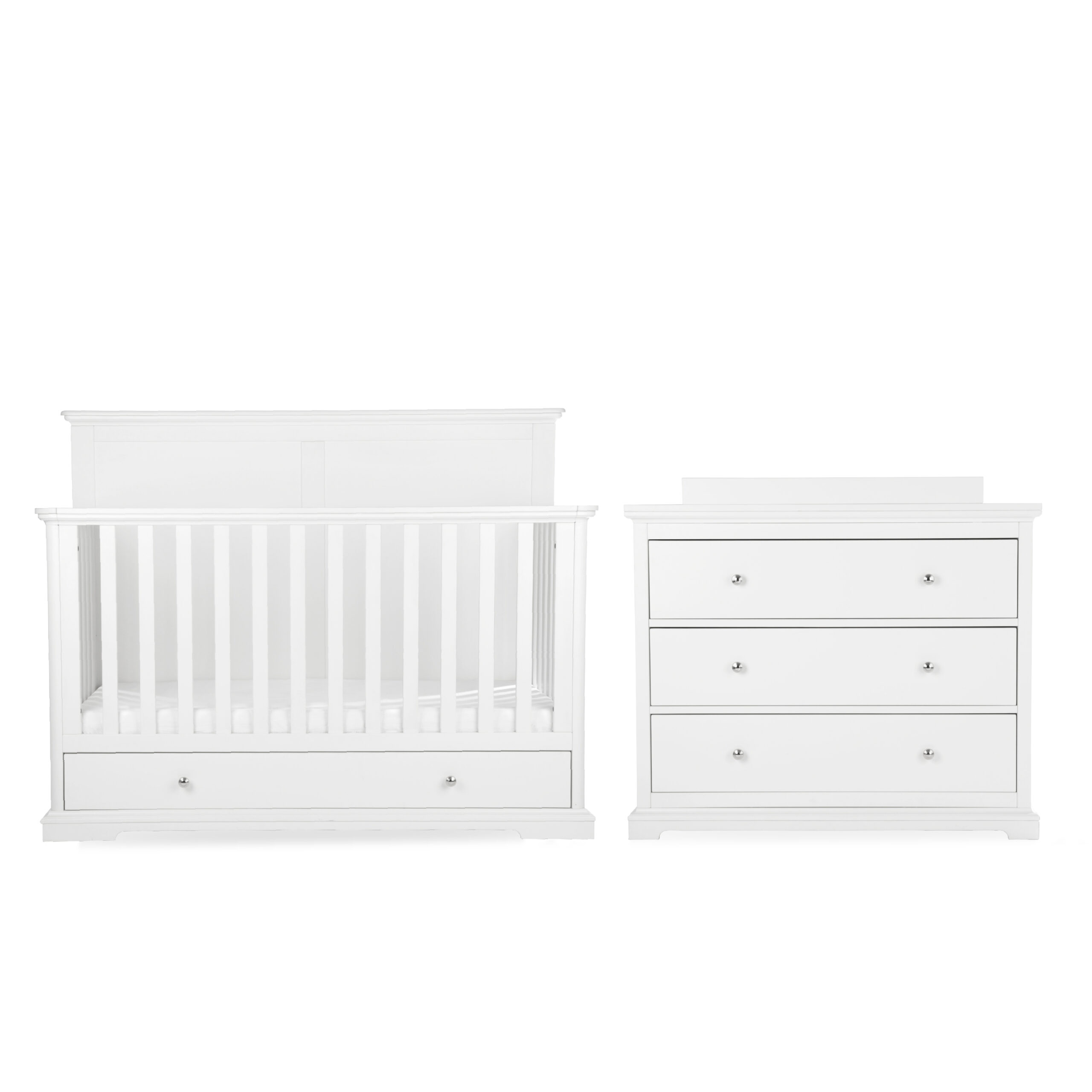 CuddleCo Beaumont Grand 2 Piece Nursery Furniture Set with Cot Bed and Dresser