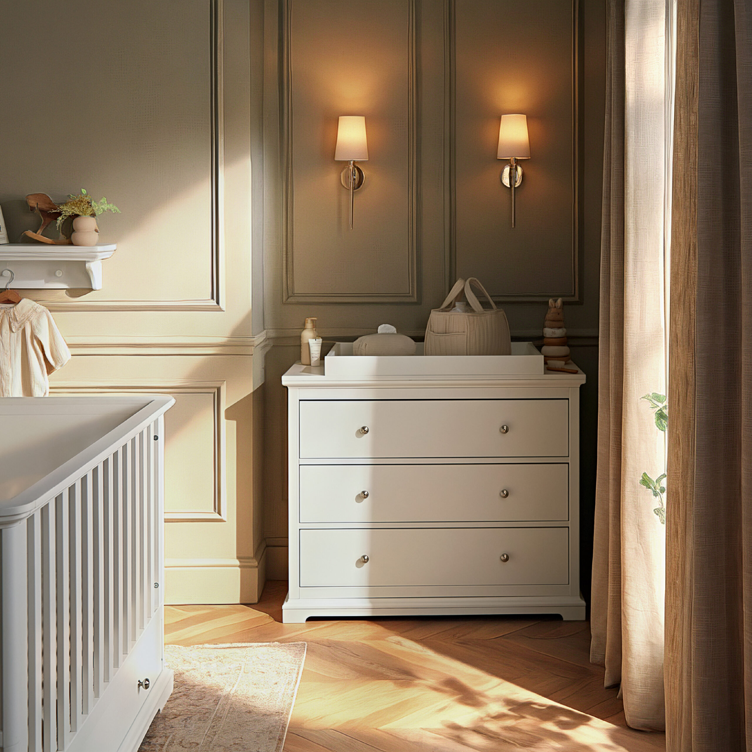 CuddleCo Beaumont Grand 2 Piece Nursery Furniture Set with Cot Bed and Dresser - Image 4