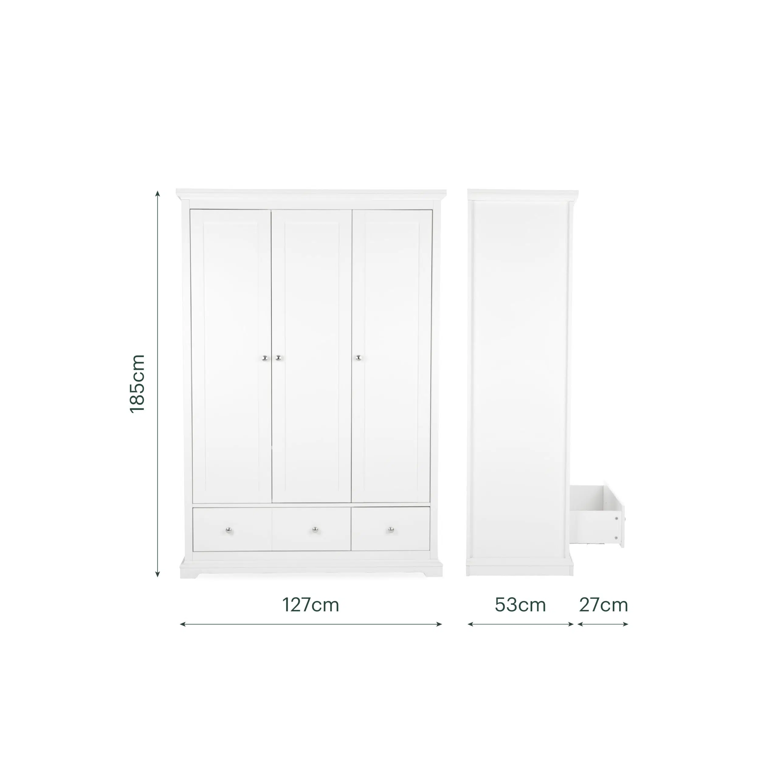CuddleCo Beaumont Triple Wardrobe - Image 6