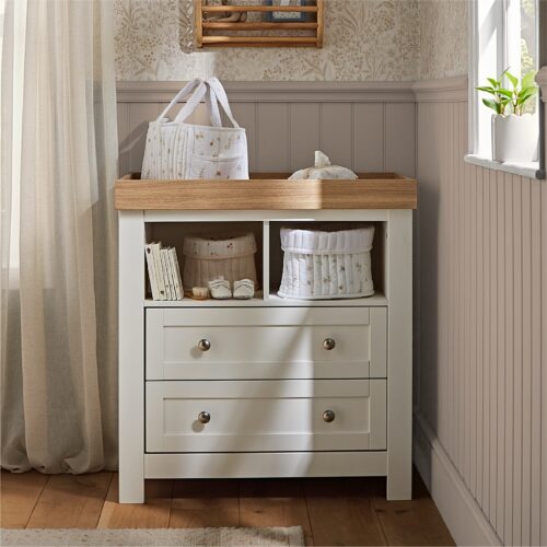CuddleCo Burford Dresser Changer – White & Oak