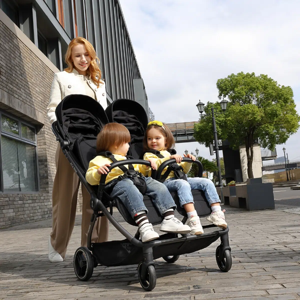 JoviKids Ayla Twin Pushchair - Urban Black - Image 7