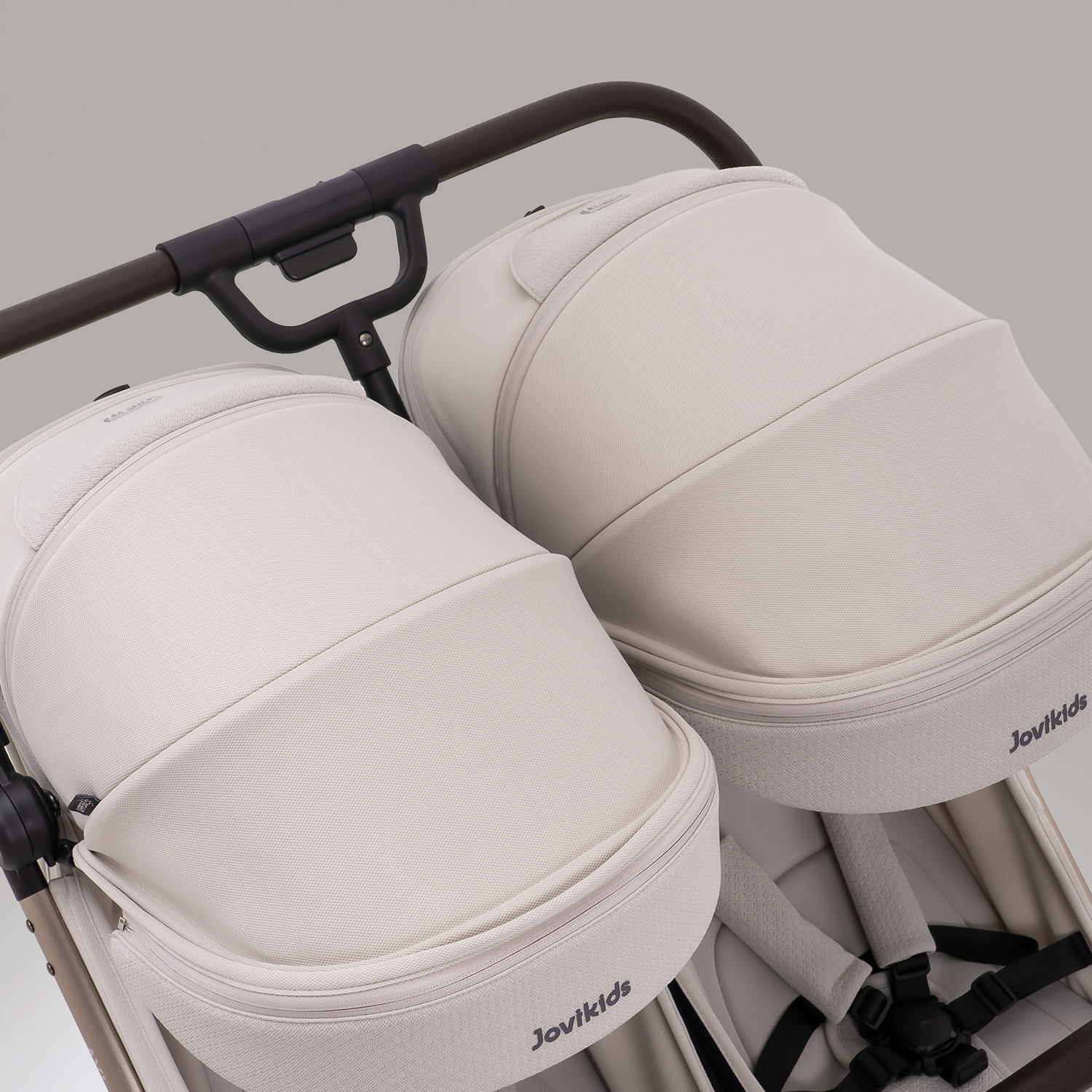 JoviKids Ayla Twin Pushchair - Dawn Beige - Image 19