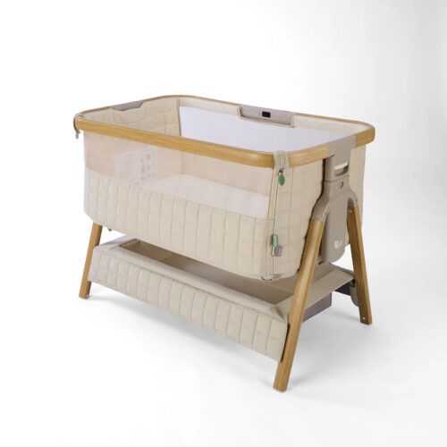 Tutti Bambini Cozee Sense Bedside Crib - Toasted Oak / Sand