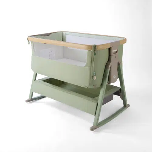 Tutti Bambini Cozee Air 2 Bedside Crib - Drifted Oak / Eucalyptus