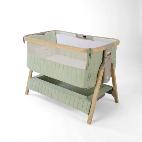 Tutti Bambini Cozee Sense Bedside Crib - Drifted Oak / Eucalyptus
