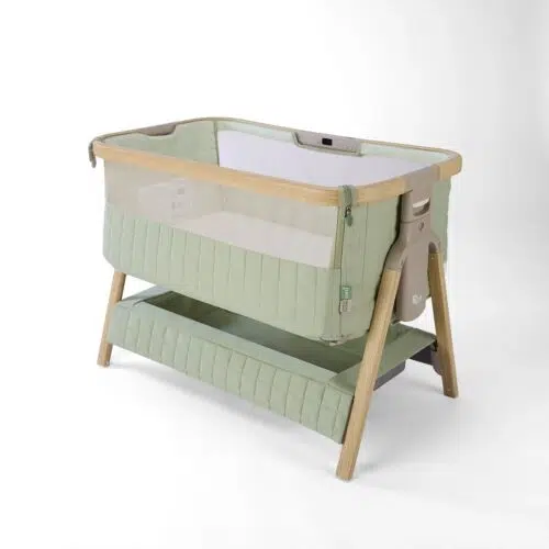 Tutti Bambini Cozee Sense Bedside Crib - Drifted Oak / Eucalyptus